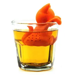 Strumenti da tè simpatici cartoni animati a forma di gatto blacktea infuser infuser per cibo di grado silicone a foglia sciolta spezia arancione arancione creativ9490851
