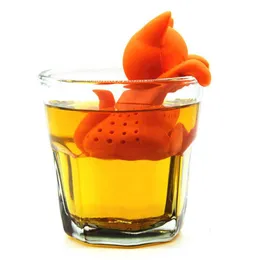 Tea Tools Cute Cartoon Cat Shaped Blacktea Tea Infuser Strainer Food Grade Silicone Loose Leaf Herbal Spice Brewing Orange Creativ9490851