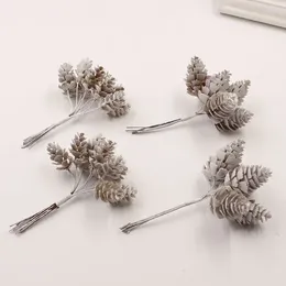 Decorative Flowers Artificial Fake Plant Natural Willow Pinecones Dried Flower Pine Cone Shooting Props Wedding Home Wreath Decoration DIY