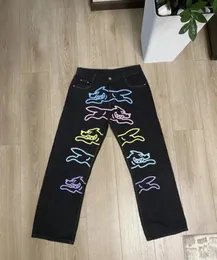 Jeans femminile americano hip-hop street running canine stampa per uomini e donne classiche harajuku casual sciolte y2k pantaloni a gamba a gamba