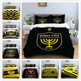 مجموعات Beitar Jerusalem FC طوال الموسم Twin Bedding Set 3 قطعة لماغ مجموعة السرير لحاف الغلاف المزدوج King Coffort