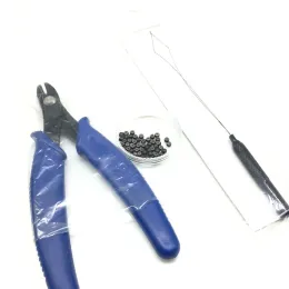 Трубки 1 установка нано микро -кольца бусинки + петля для крючков (качественная петля + 1 нано кольцевые плоскогубцы) Наборы для удлинения волос наборы