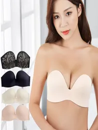 Спортивная йога Bra Fashion Сексуальная игривая леди Большой размер кружевного без бретелек без стального кольца невидимое нельзя собралось в Bra L73757804154