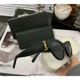 ysl gözlük yslsunglasses kadınlar ve erkekler için lüks güneş gözlükleri y slm aynı stil gözlükleri klasik kedi göz dar çerçeve kelebek