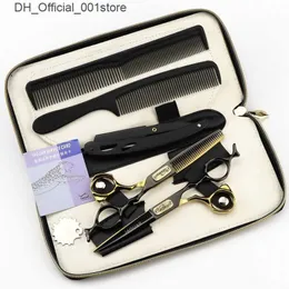 Hair Scissors superior quality JAGUAR XMQ-02 barber cutting/thinning hair scissors kit with retail leather case Q240425
