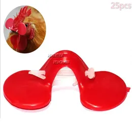 Parti dekorasyonu 25pcs tavuk üreme ekipmanı sülün gözlükleri horoz döşeme tavuklar anti-cömert