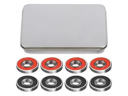 Bolos de isca 8 pacote abec11 608zb skateboard rolando aleatoriamente rolamentos de alta velocidade patins coloridos set218h8527070