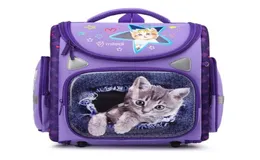 Nya modeflickor Cartoon Cat Waterproof School Bags for Kids 15 Grade Children Orthopedic School Ryggsäckar Mochila Escolar 2011172243853