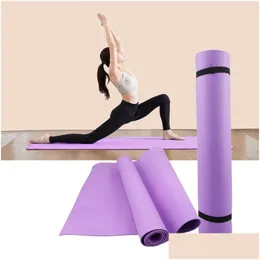 Yoga Mats 4Mm Thick Eva Anti-Slip Sport Fitness Mat Blanket For Exercise And Pilates Gymnastics Equipment Drop Delivery Sports Outdoor Dheve