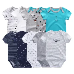 Одноказки 5pcs/лот новорожденный 100%хлопок Unicorn 012M Babs Boys Одежда Bodysuits одежда для девочек девочки.