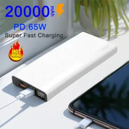 Bank 20000MAH Power Bank с PD 65W Fast Braging PowerBank Portable Backerge Charger для iPhone 15 14 13 12 Pro Max xiaomi Huawei