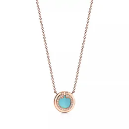 7colors Новые классические дизайнеры Diamond Circle Подвесные ожерелья Черно -белый синий жемчужный ожерелье для женщин для женщин