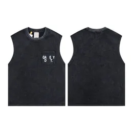 Tasarımcı tank üstleri yaz bahar erkek tişört üst lüks moda mektubu baskı tişört trendy rahat spor yeleği
