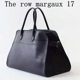 The Row Margaux 17 Terrasse Tote 쇼핑 가방 Margaux15 여성 진짜 가죽 크로스 바디 어깨 덩어리 고급 디자이너 가방 남성 클러치 핸드백 주말 메신저 해변 가방