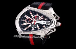 2021 New Tonino Sportwagen Rinder Schweizer Quarz Chronograph Herren Watch Stahlkoffer Schwarzweiß Dial Dynamic Sports Red Leder Puret8701574