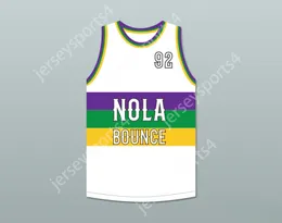 Custom qualsiasi nome Nome Mens Youth/Kids U.N.L.V.92 NOLA Bounce White Basketball Jersey Top S-6xl