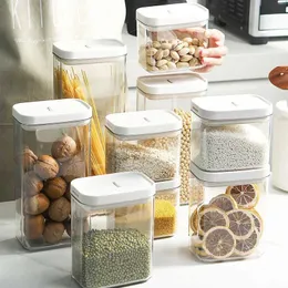 Food Savers Storage Container Airlight Food Lagerbehälter Set mit Deckel für Küchen- und Organisationsbox -Jar -Speichern Nudeln Tee Kaffee Nüsse H240425