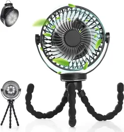 Mini Taşınabilir Bebek Fanı Pil Çalışan Fan Çıkarılabilir 3 Hızlı Şarj Edilebilir 360 ° Dönüş Esnek Tripod Fan 240412