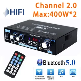 Усилитель Hifi Digital усилитель AK35 Bluetooth усилители MP3 -канал 2.0 Sound усилитель усилитель Amp поддержка 110V240V для домашнего автомобиля Max 400W*2