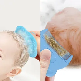 Opieka 2pcs Akcesoria opieki nad dzieckiem głowa płodowa tłuszcz grzebień kąpiel miękki grzebień nowonarodzone czyszczenie włosów zapasy dla niemowląt masażer głowicy