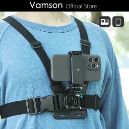 Accessories Vamson for iPhone 13 14 Samsung Huawei Chest Strap Belt Body Harness Phone Clip Mount for Insta360 for Gopro Hero 11 10 9 8 7