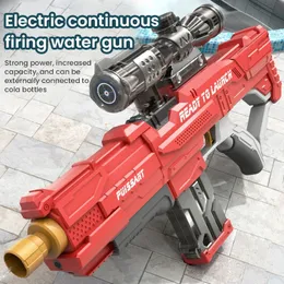 Summer Electric Water Gun Toys Burss Childrens Wysokie ciśnienie mocne namoczenie dla dzieci i dorosłych plażowych zabawek 240420