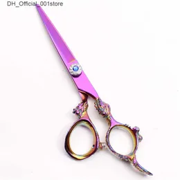 Hair Scissors C9004 6 Inch 440C Customized Professional Human Hair Scissors Barbers Hairdressing Scissors Cutting Thinning Shears Salon Style Tools Q240425