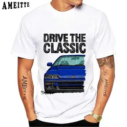 T-shirt maschile guidano la classica maglietta CRX JDM Civic Type R Car New Mens Short Slve Boy Casual Tops Japan Legend Drift King White TS T240425