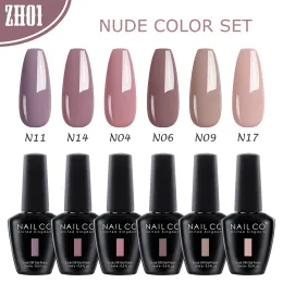 Gel Nailco 15ml Nuovo Freash Nude Color Series Smalto Gel Design Vernis Nail Art Glitter Manicure UV UVA GEL HYBRYDOWE Lakiery