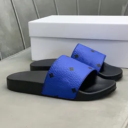 Designershoes luxuris chinelos clássicos de moda sandália sapato casual mass feminino sandale sliders metal plataforma de verão slide plana 35-46 bolsa à prova de poeira azul