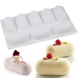 Kissen 8Cavity Silikonformen 3D Kissen Form Dessertform für Mousse Kuchen Schokolade Gebäck Jelly Käsekuchen Backzubehör