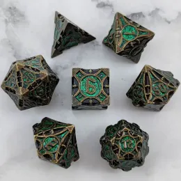 Gambling DND Dice Board Game Metal Polyhedral Dice for Dungeon and Dragons RPG DICE SET FÖR DD ROLE SPELAR SPEL D20 D12 D10 D8 D6 D4