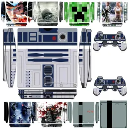 Adesivos 3411 Protetor de adesivo de pele de vinil para Sony PS3 Slim PlayStation 3 Slim e 2 Skins Controller Skins Stickers