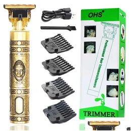 Hair Trimmer LCD Clippers Profesjonalne cięcie hine broda dla mężczyzn Barber sklep elektryczny golarka vintage t9 nożyca 220121 Dostawa upuszcza p otj0h