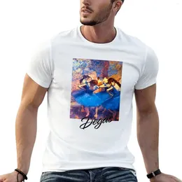 Polos masculinos Edgar Degas dançarinos de balé em camisetas azuis camisetas gráficas para um garoto de manga curta