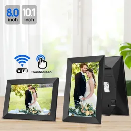 Рамки 8 дюймов/10,1 дюйма Smart Wi -Fi Photo Frame Digital Picture Rame HD IPS TouchScreen 1280*800 Фото 1080p Видео Цифровое фотоальбом Digital Photo