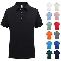 Herrpolos tomt svart klassisk enhetlig polo t shirt män grossist bulk sommar formell krage t-shirt för casual camiseta de hombre