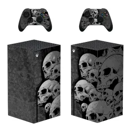 Stickers Gray Skull Skin Sticker Decal Cover for Xbox Series X Console and 2 Controllers Xbox Series X Skin Sticker Vinyl