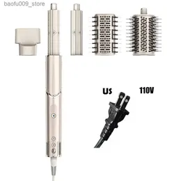 Curling-Eisen negative Ionen Haarentfernungsmaschine 5-in-1 tragbarer Glättchen Pinsel Elektrisch Comb Curling Tool Hai Flexstyle Q240425