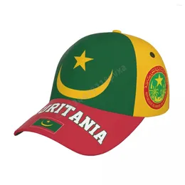 Caps de bola Unissex Mauritania Flag Mauritanians Baseball Baseball Capinho patriótico para fãs de futebol homens homens