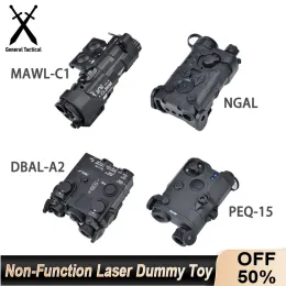 Lampor taktisk dummy indikator airsoft icke -funktionell version dbal a2 peq 15 mawl c1 ngal batterilåda passar 20mm skenlekslaser laser