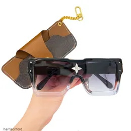 Циклоновые солнцезащитные очки Прозрачная квадратная зеркальная рама рама антирефлекции фотохромные мужчины женщина бренд смешанные цветовые дизайнерские очки ретро классические солнцезащитные очки Z1547E
