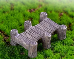 8pcs Retro wooden bridge ornament Fairy Garden Miniature Craft Terrarium Figurines Baison Tool Dollhouse Decor Home Accessories7052994