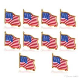 American Flag Lapel Pin United States USA Hat Tie Tack Badge Pins Mini Brooches for Clothes Bags Decoration6121500