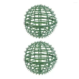 Fiori decorativi piante artificiali a gabbia floreale bosswood topiaria telaio ghircio di ghirlancio cerchio forma pianta supporto in plastica rotonda