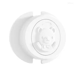 Estatuetas decorativas frigoríneas bloqueio fofo botão de urso branco para refrigerador Auto-adesivo bloqueio de portas de crianças Segurança