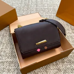Twist el çantası bayan çapraz çanta zinciri omuz çantaları inek derisi gerçek deri flep messenger çantası iç cep renkli harf baskısı yüksek kaliteli kese