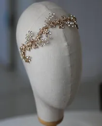 Slbridal fatto a mano Golden Sinestones Crystal Crystal Wedding Head Accessori per capelli da sposa Bridesmaids Women Jewelry8158384
