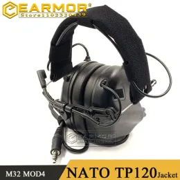 Аксессуары earmor m32 mod4 наружные тактические наушники для защиты слуха Наушники Стреляют из наушников с микрофоном NATO TP120