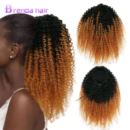 Rabinhos de cavalo rabo de cavalo Afro Kinky Curly Curly Chaily Human Human Human Remy 1022 polegadas T1b/27 1b/30 clipe de puff em cabelo com rabo de cavalo